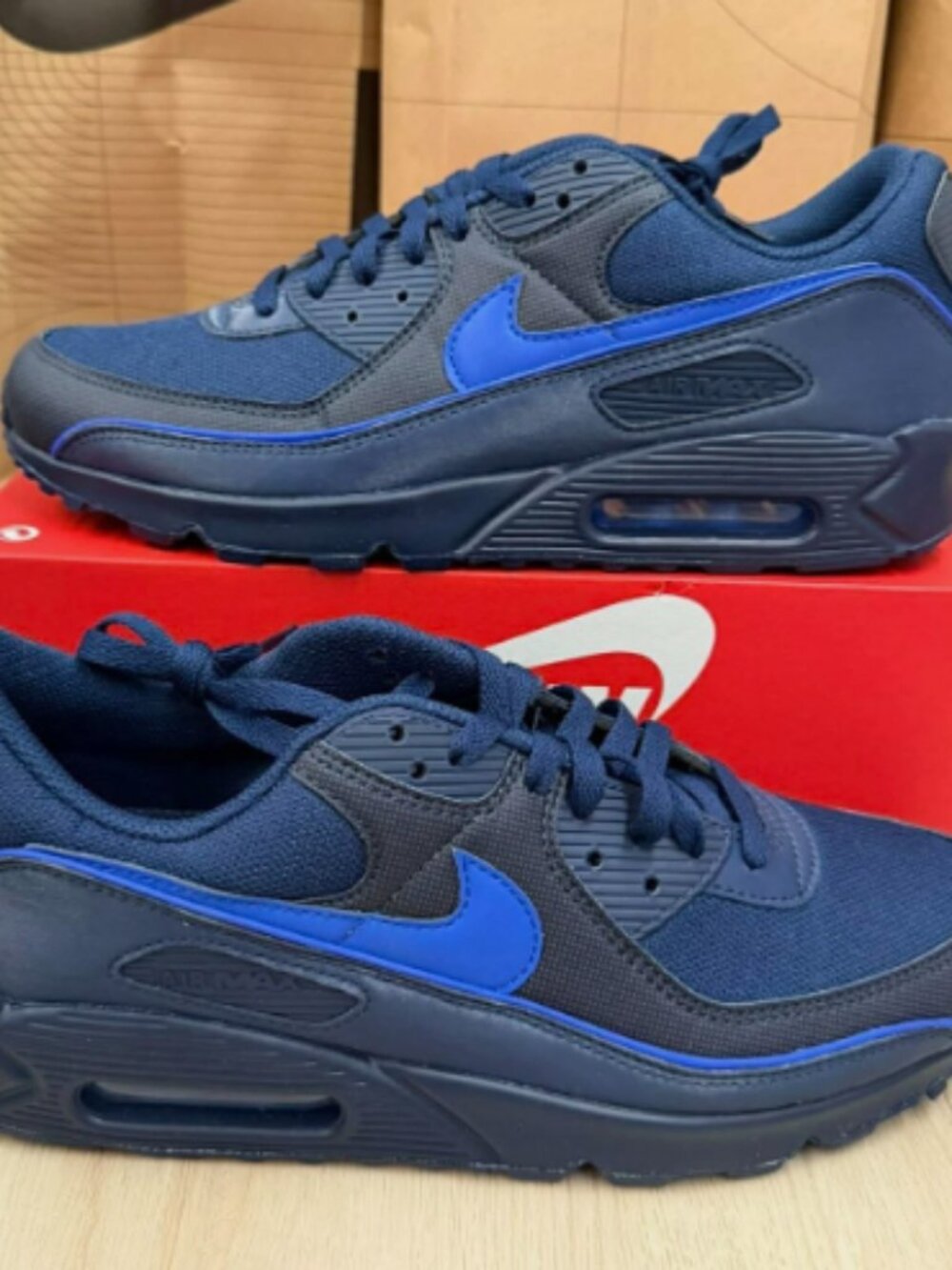 NEW Nike Air Max 90 Premium Reflective ‘Blue’ MENS"MULTIPLE SIZE"